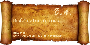 Brüszler Alinda névjegykártya